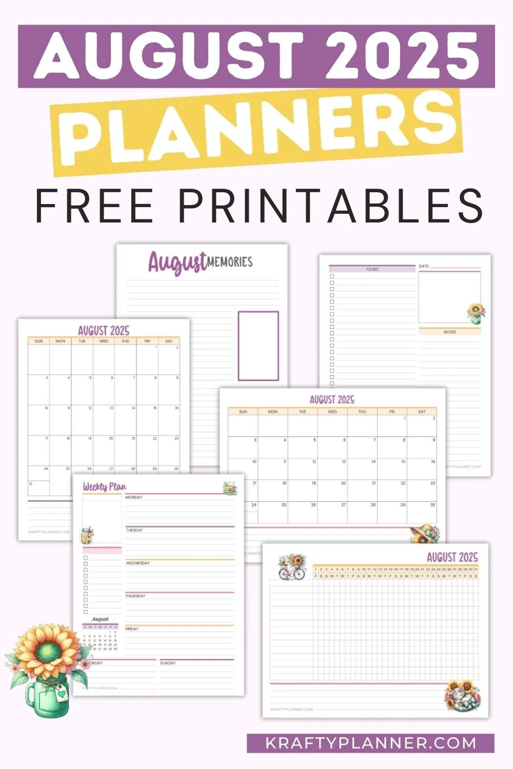 Brighten Your Days with the Free August 2025 Planners