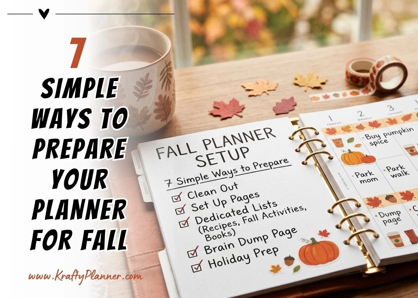 7 Simple  Ways to Prepare Your Planner for Fall