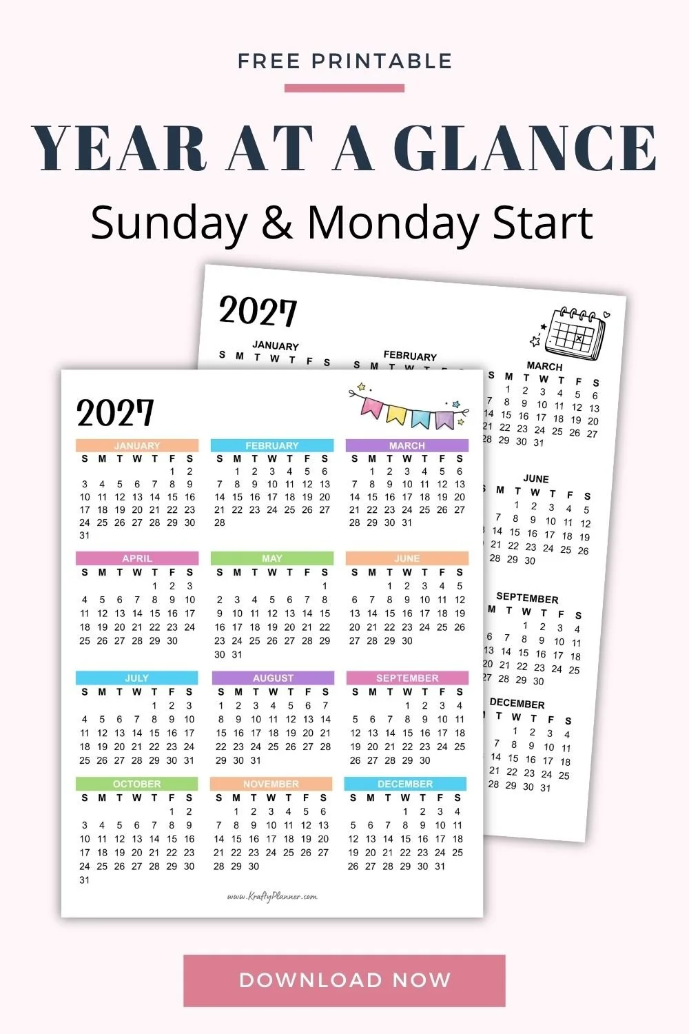 Free printable 2027 year at a glance - reg 2.jpg
