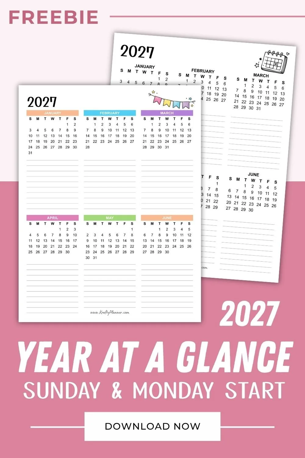 Free printable 2027 year at a glance - reg 4.jpg