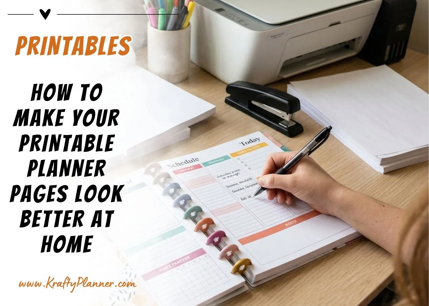 How to Make Your Printable Planner Pages Look Better at Home