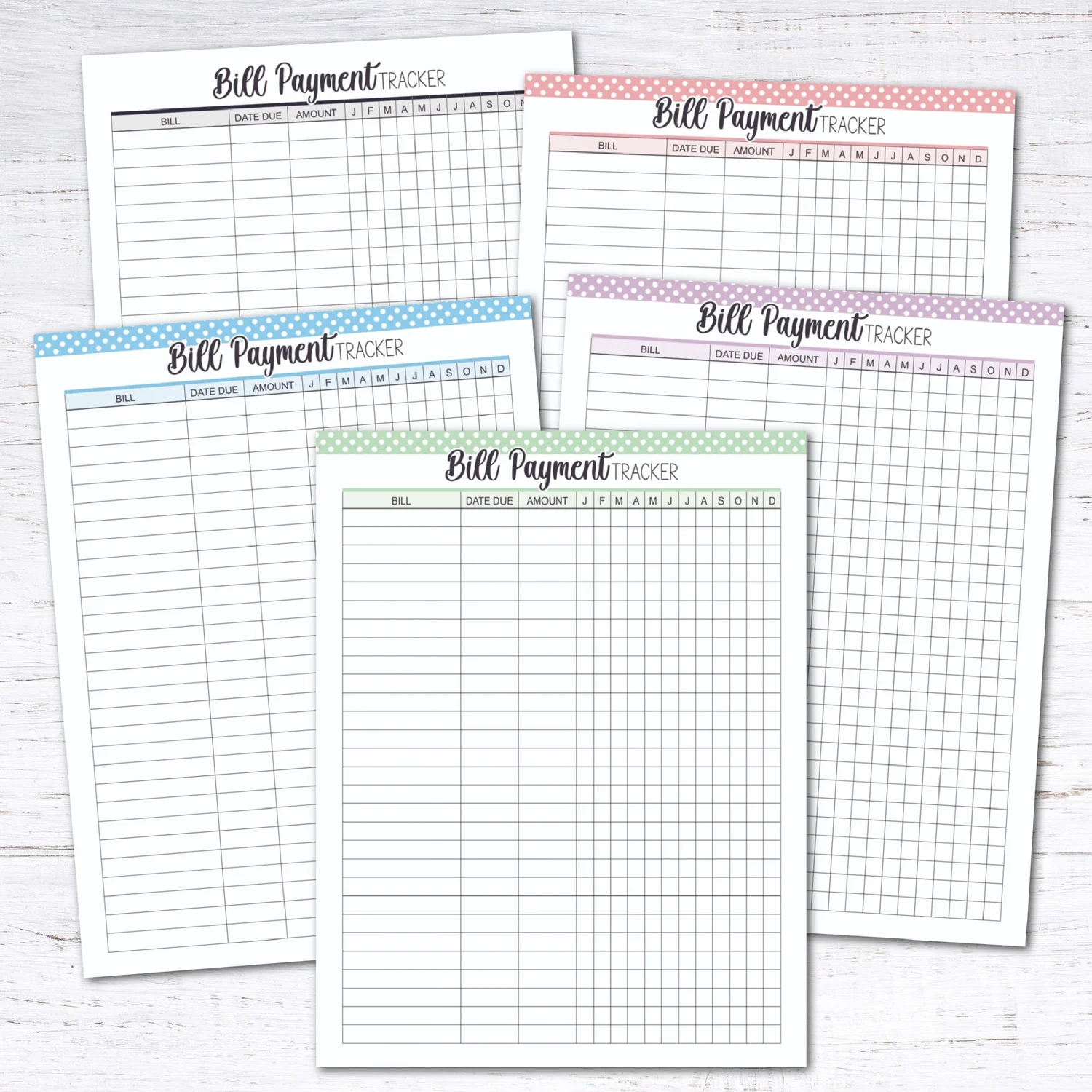 Bill Payment Tracker | Free Printable (Day 4) — Krafty Planner