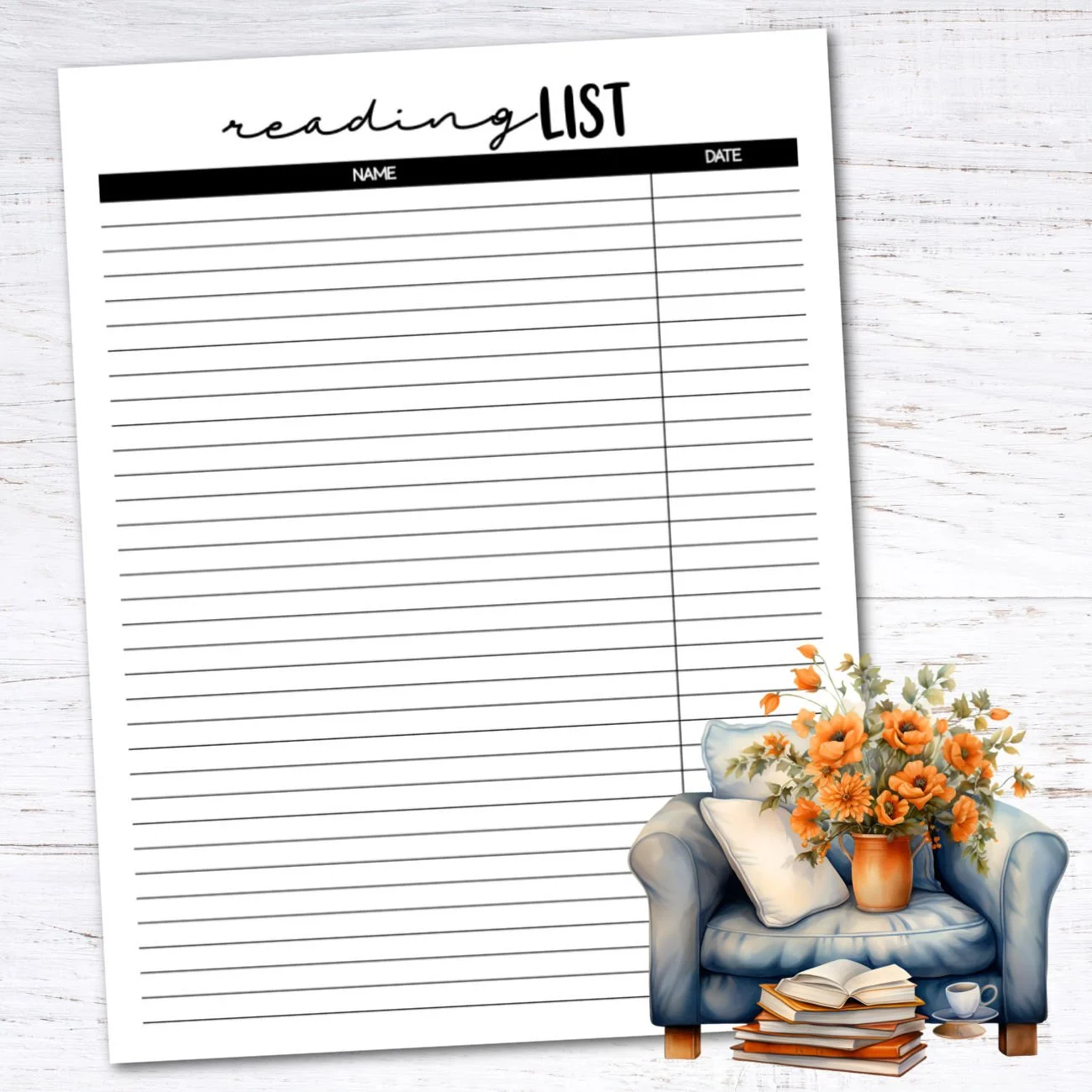 Bookworm's BFF Free Printable Reading List — Krafty Planner
