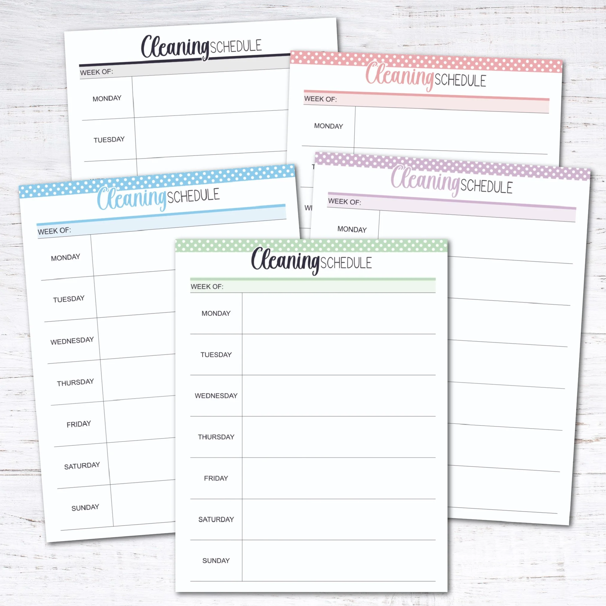 Weekly Cleaning Schedule | Free Printable (Day 12) — Krafty Planner