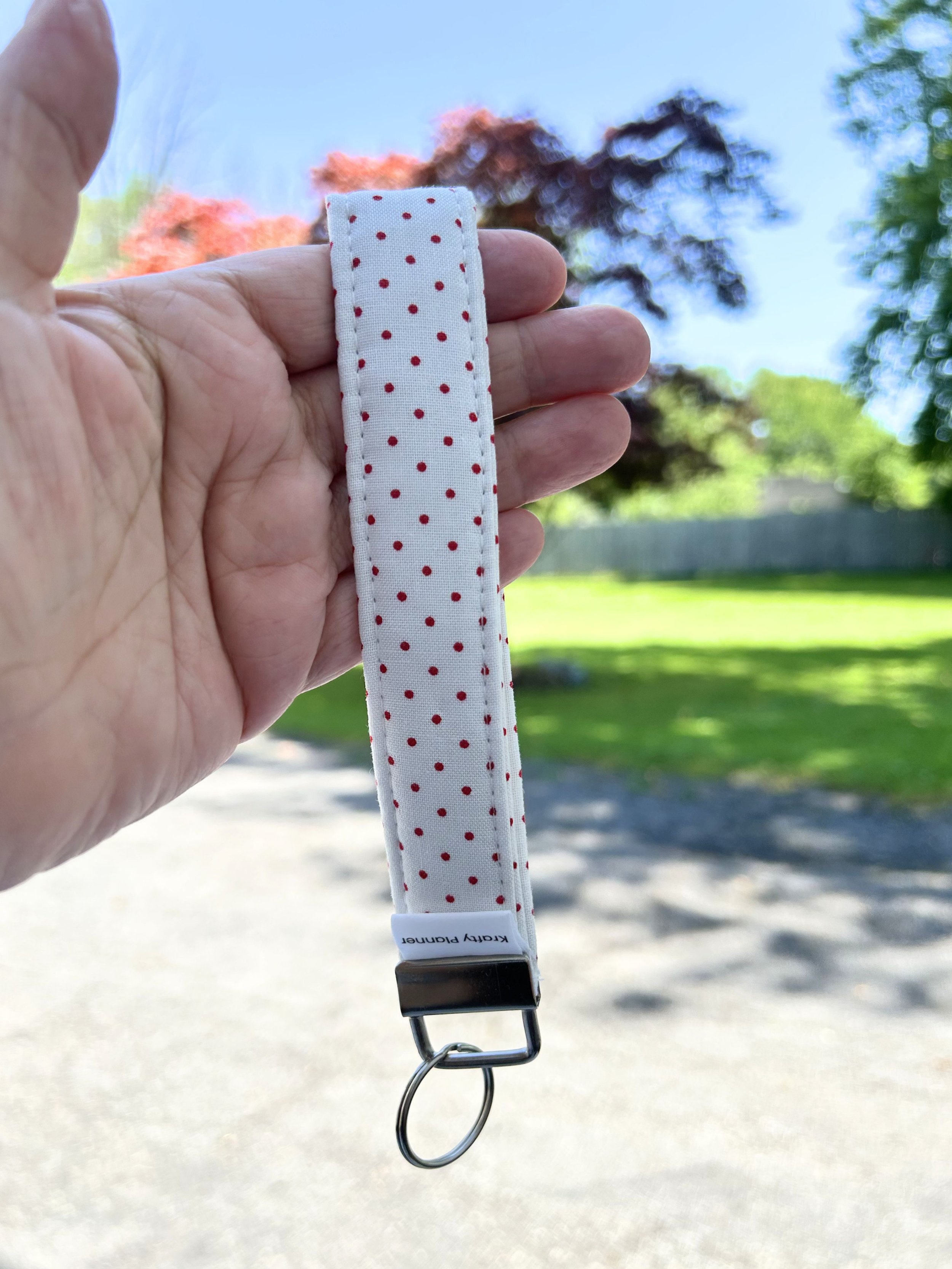 Cherry Vanilla Wristlet | Handmade Fabric Strap