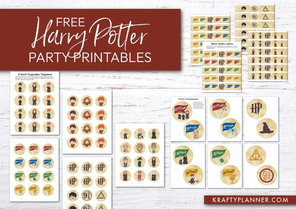 Harry Potter Birthday Party Free Printables — Krafty Planner