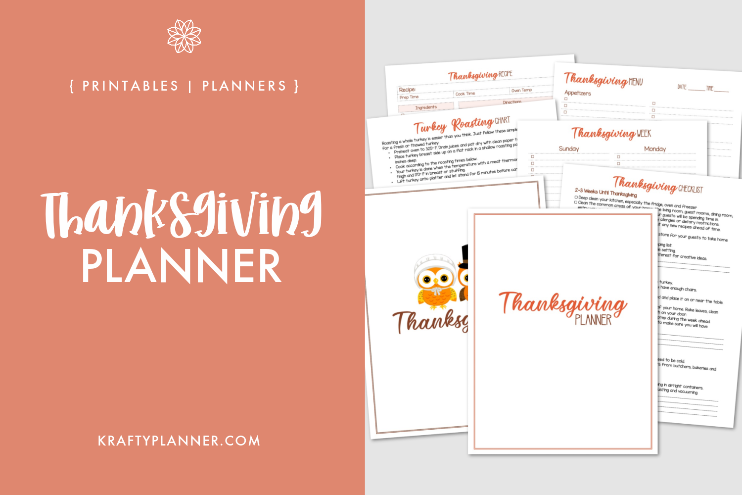 Printable Thanksgiving Planner (Editable PDF)