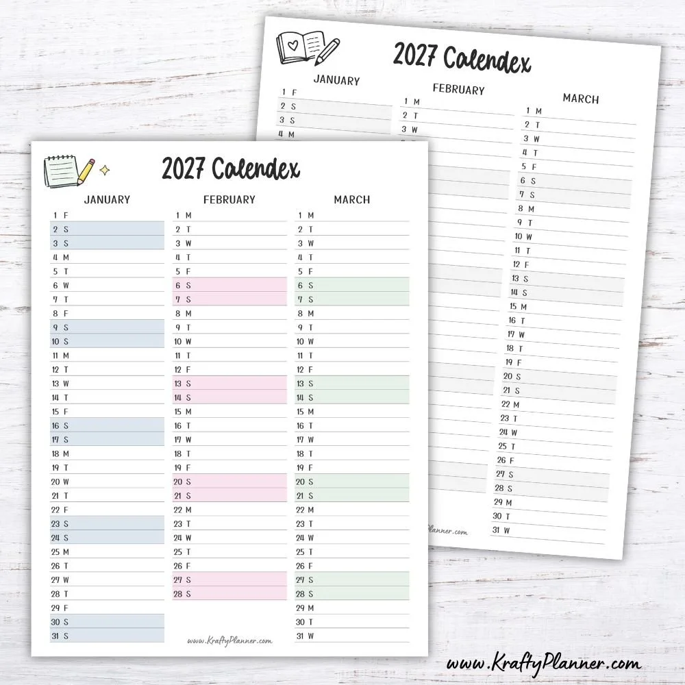 Free 2027 Calendex: Simple Way to See Your Year at a Glance