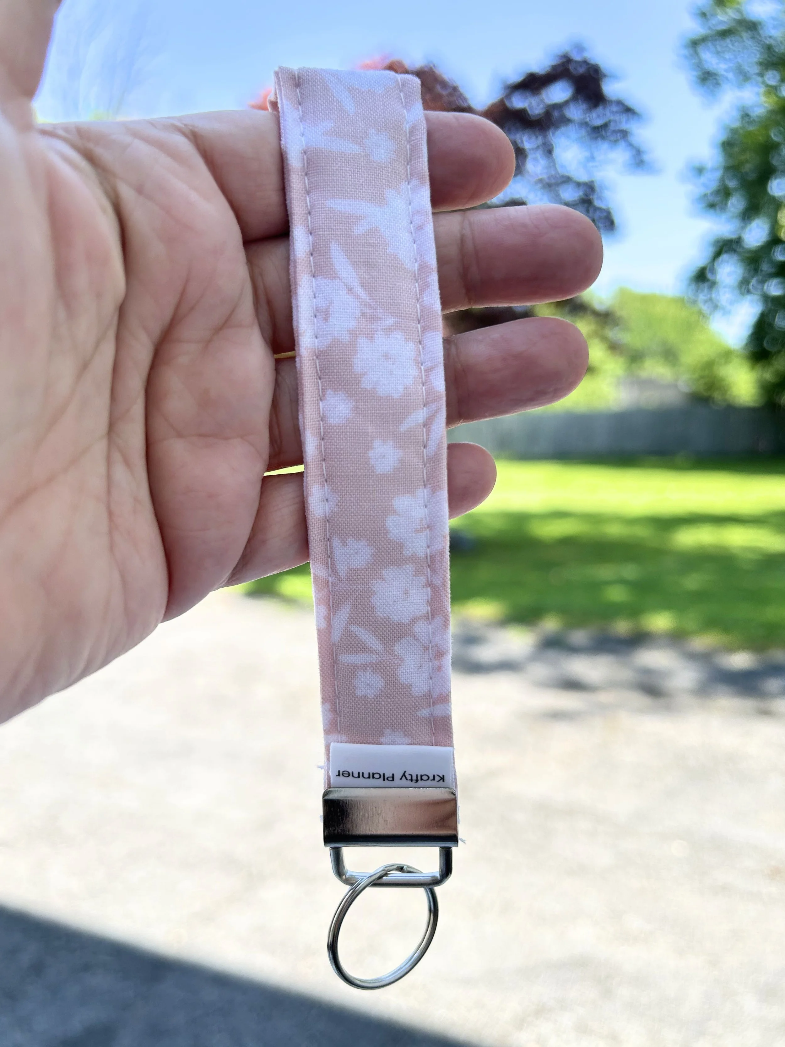 Dusty Pink Wristlet | Handmade Fabric Strap