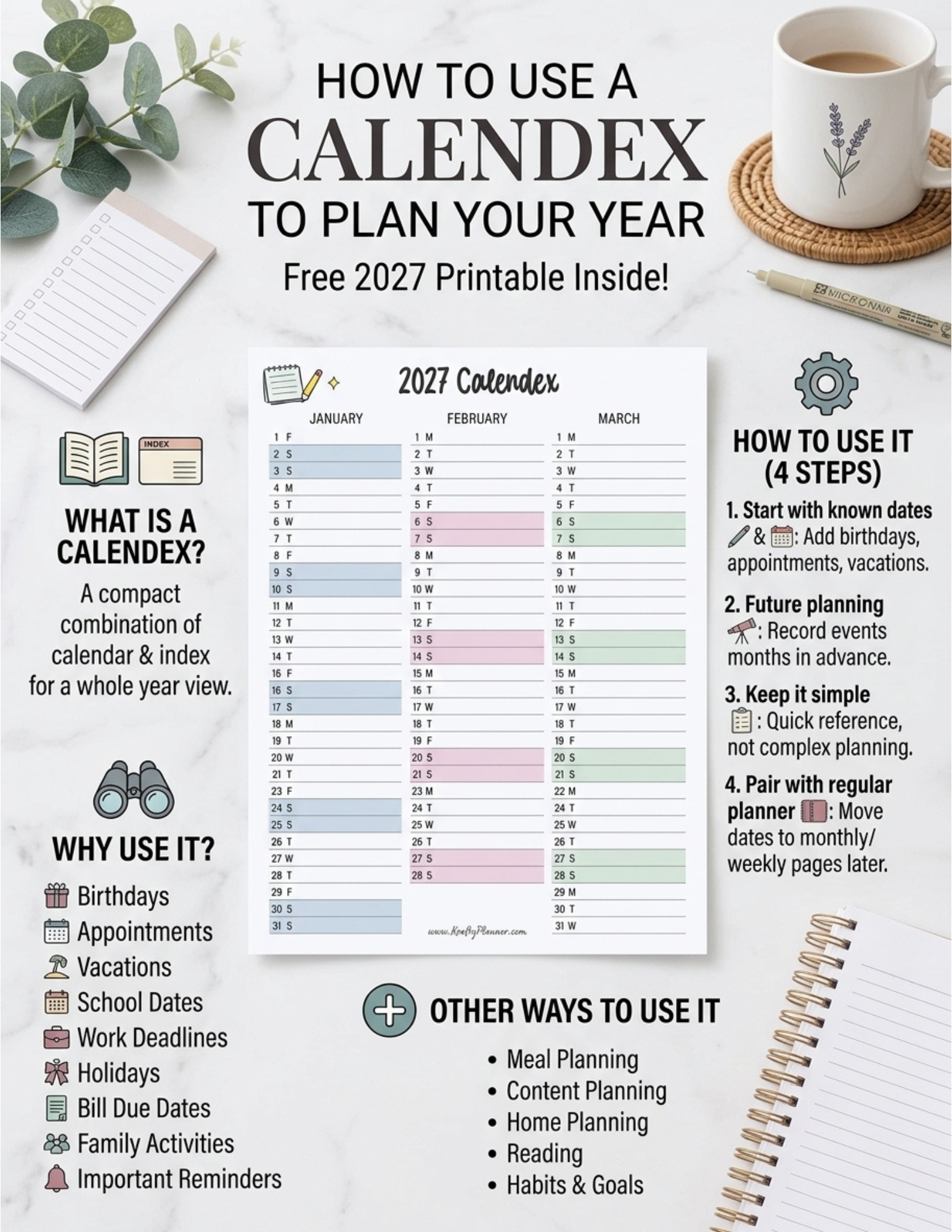 How to Use a Calendex to Plan Your Year