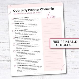 Quarterly Planner Check-In: Keeping Your Goals on Track — Krafty Planner