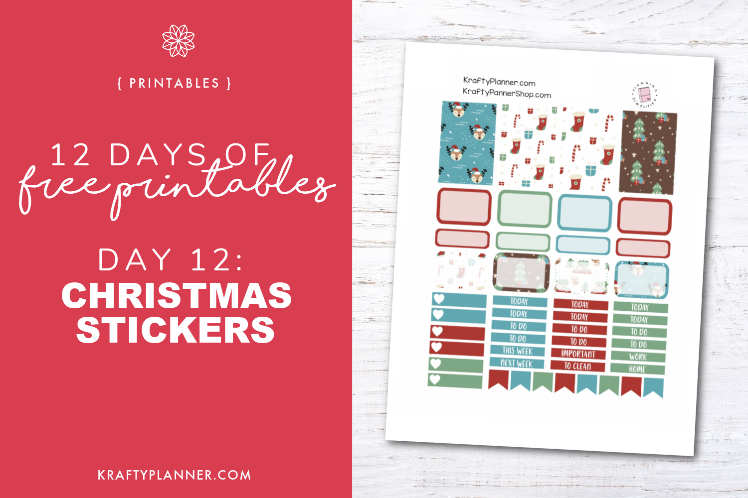 DAY 12: Christmas Stickers  {12 Days of Free Christmas Printables}