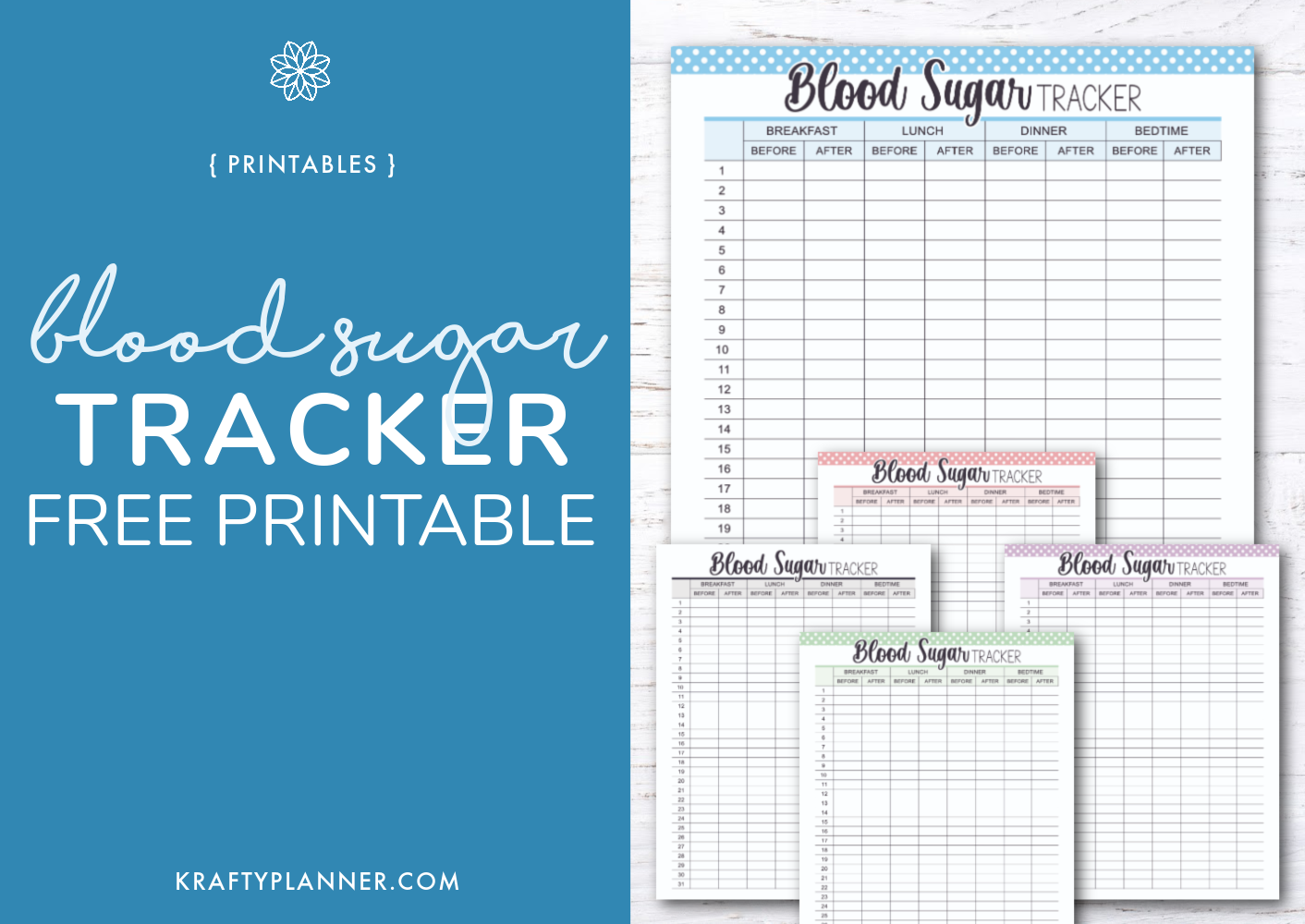 Free Printable Blood Sugar Tracker (Day 3) — Krafty Planner