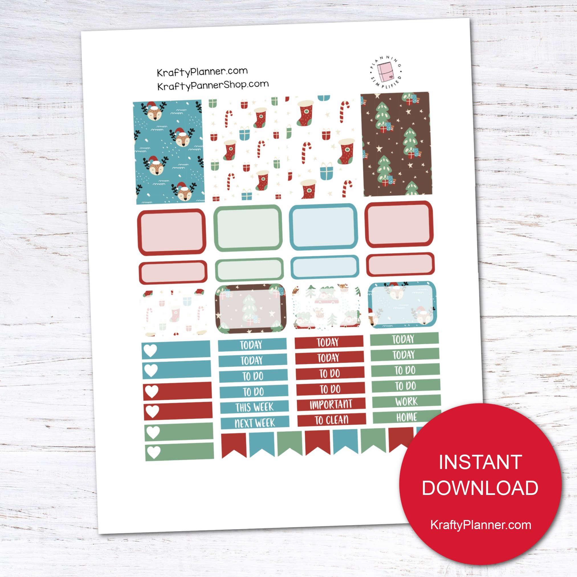 DAY 12: Christmas Stickers  {12 Days of Free Christmas Printables}