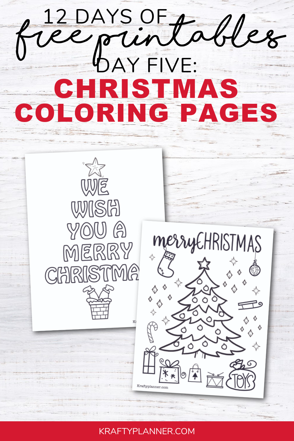 DAY 5: Christmas Coloring Pages