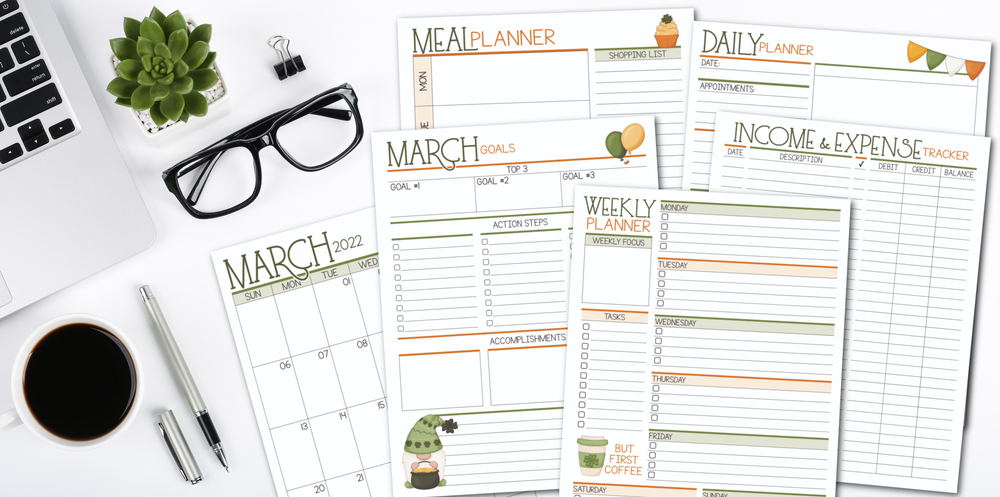 Free Printable March Calendar — Krafty Planner