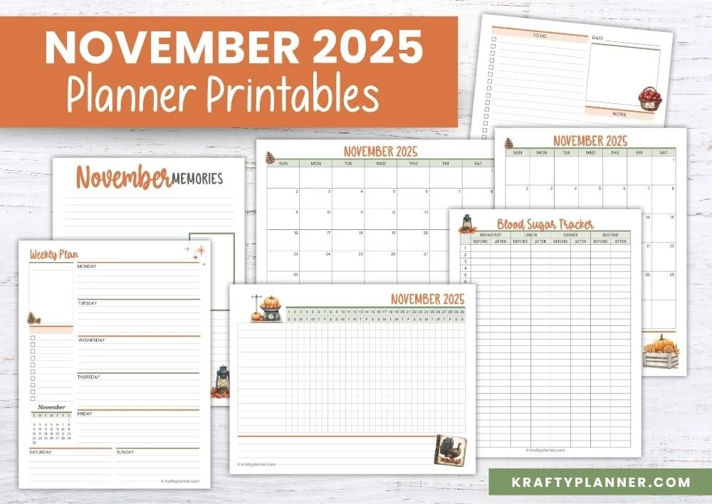 Free November Planners: Stay Focused, Grateful & Organized