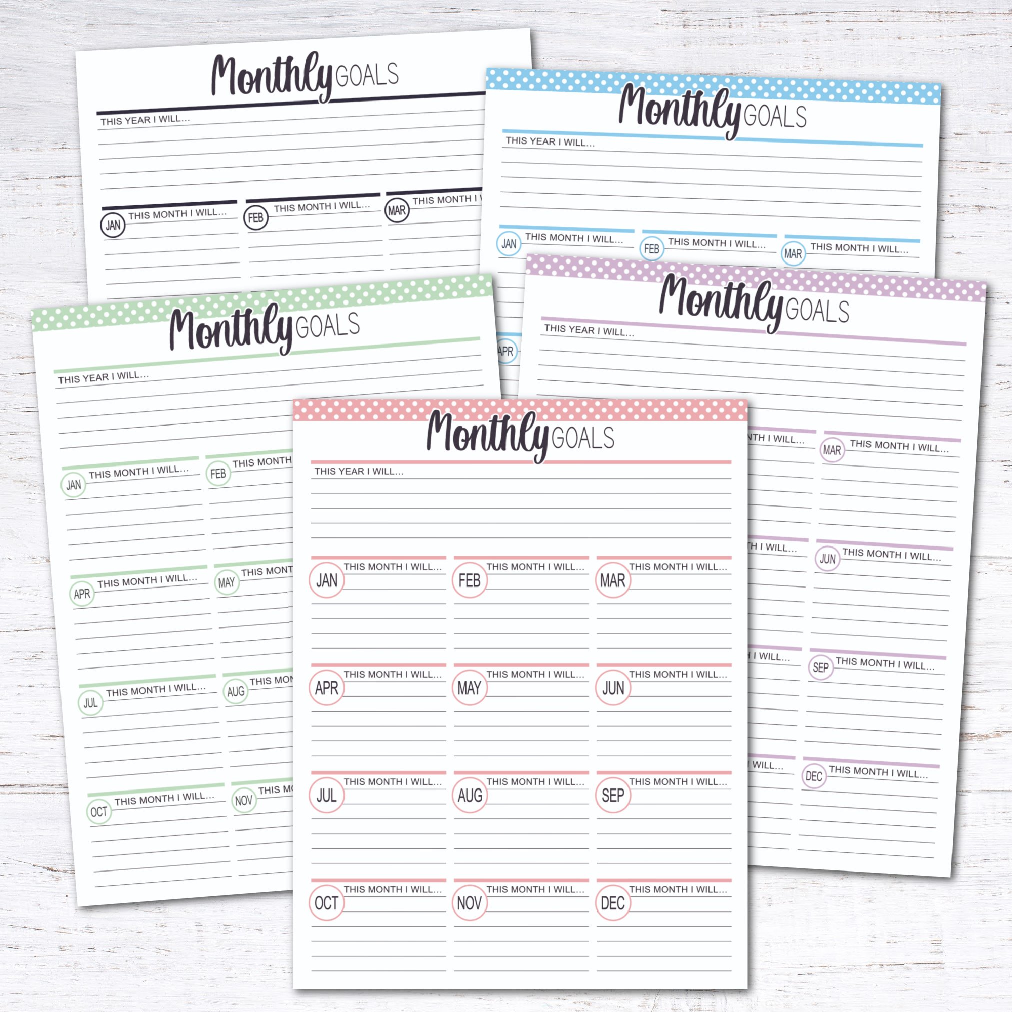 Monthly Goals Freebie Day 1 Life Planner