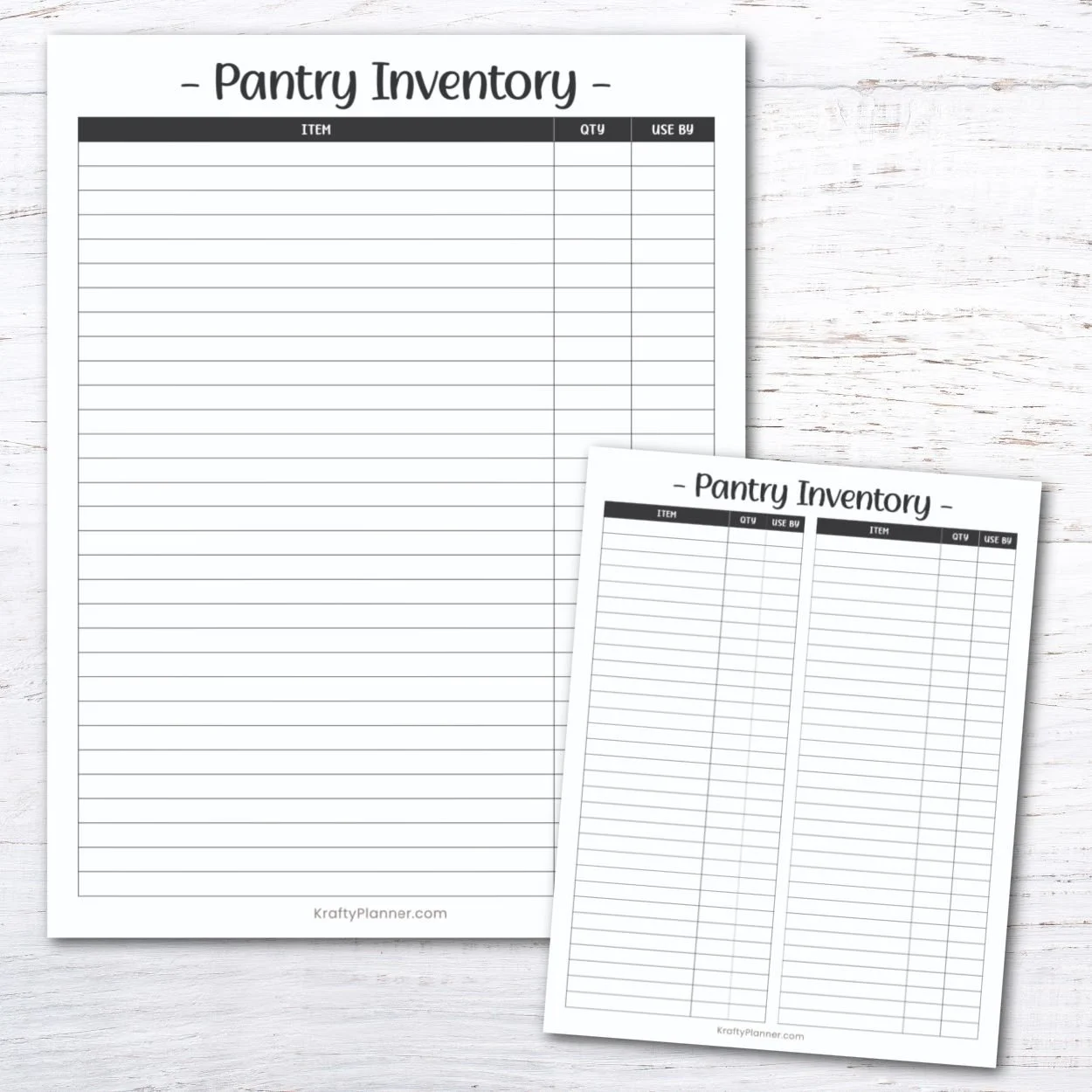 Free Printable Pantry Inventory.pdf Pantry Inventory for an Organized Kitchen — Krafty Planner