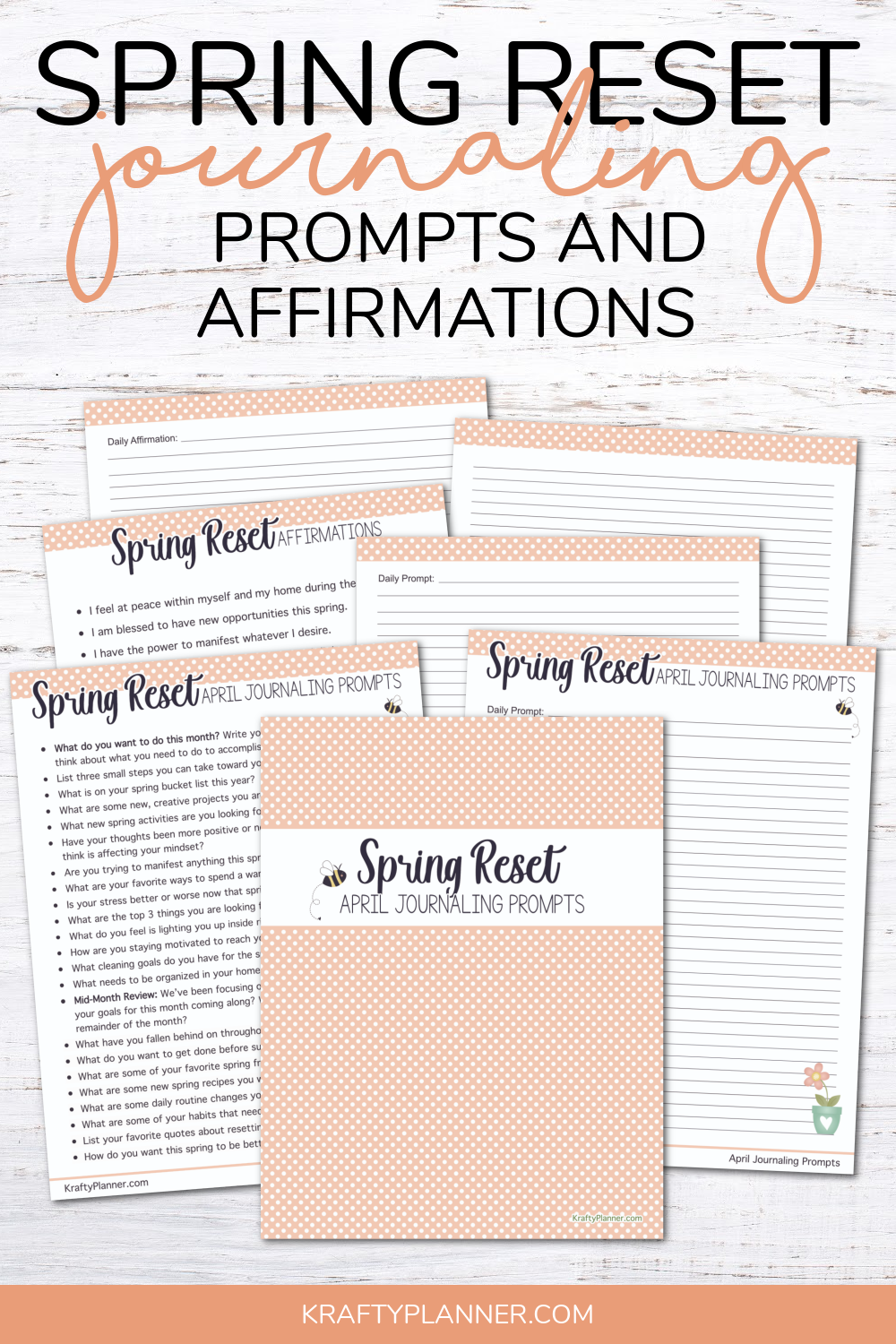 Spring Reset Journaling Prompts and Affirmations