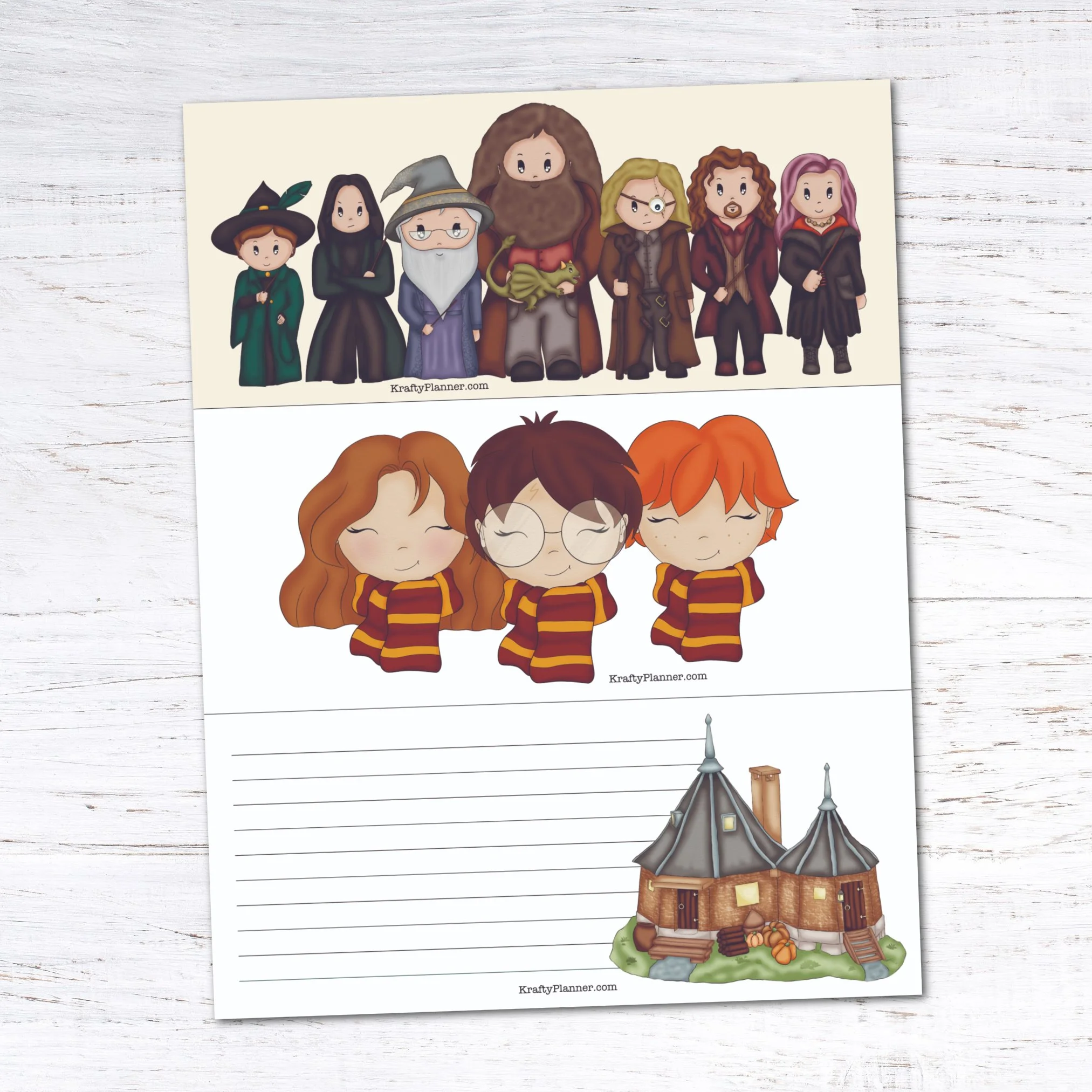 Day 4: Free Printable Harry Potter Bookmarks — Krafty Planner