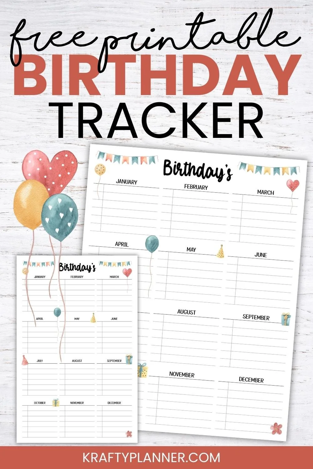 Reader Requested Week: Free Printable Birthday Tracker