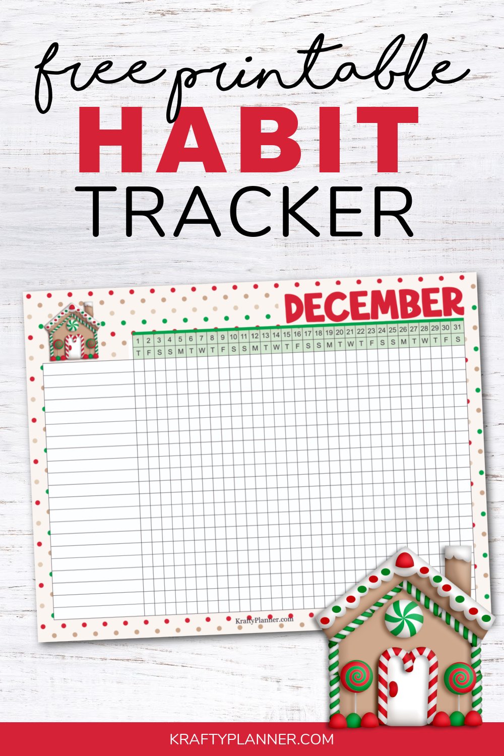 Free Printable Habit Tracker - December 2022