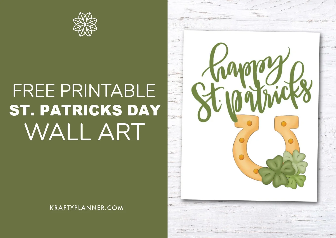 Happy St. Patrick's Day Free Printable Wall Art — Krafty Planner