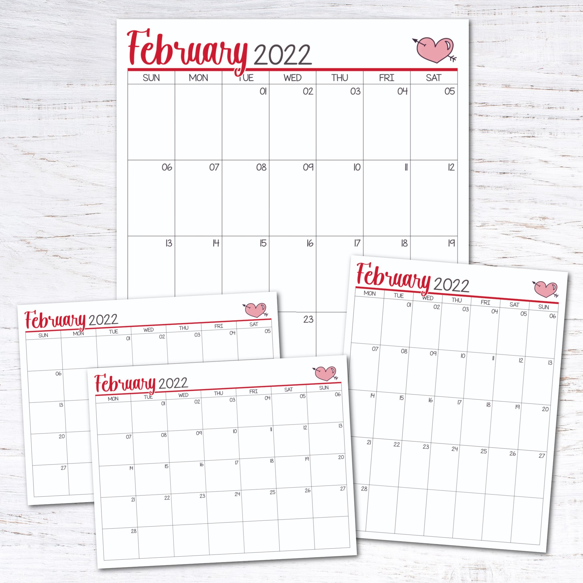 Free Printable February Calendar | the Krafty Planner