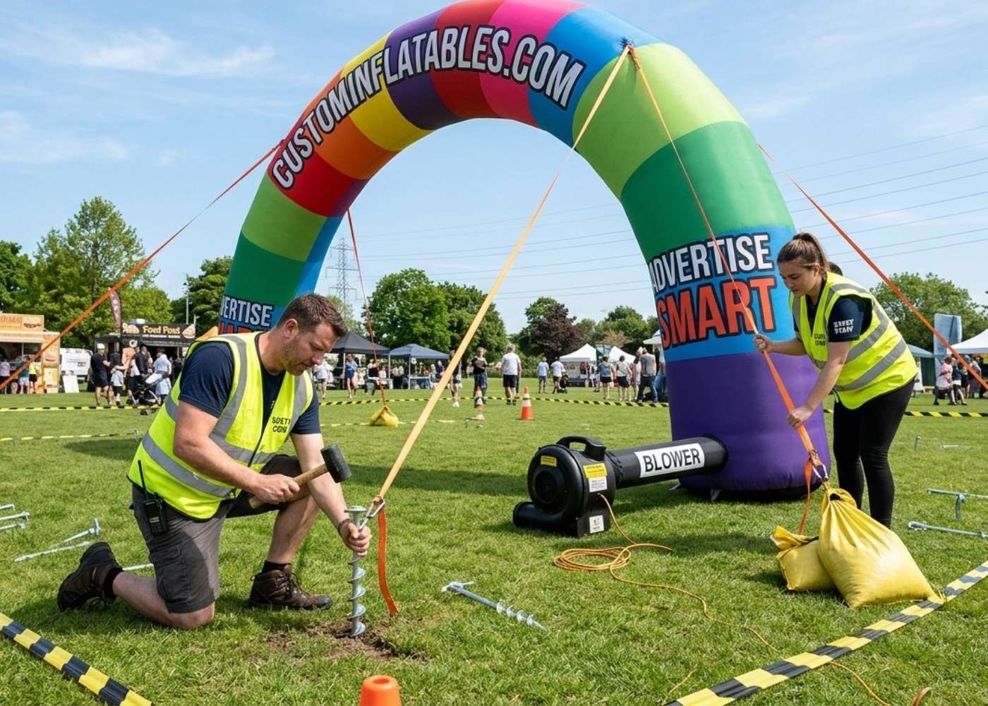 How to Set Up Giant Advertising Inflatables Safely at Outdoor Events