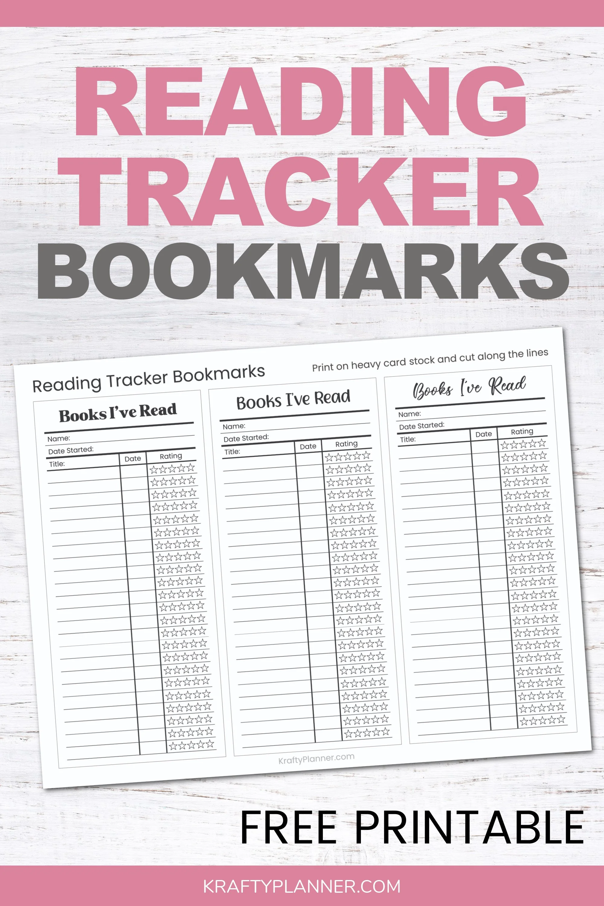 Book Tracker Bookmark Printable | Gerald Printable