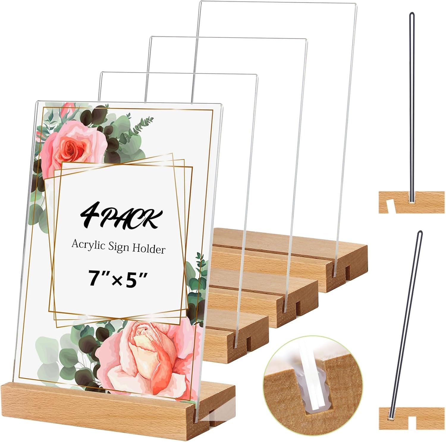 Clear Table Menu Display Stands