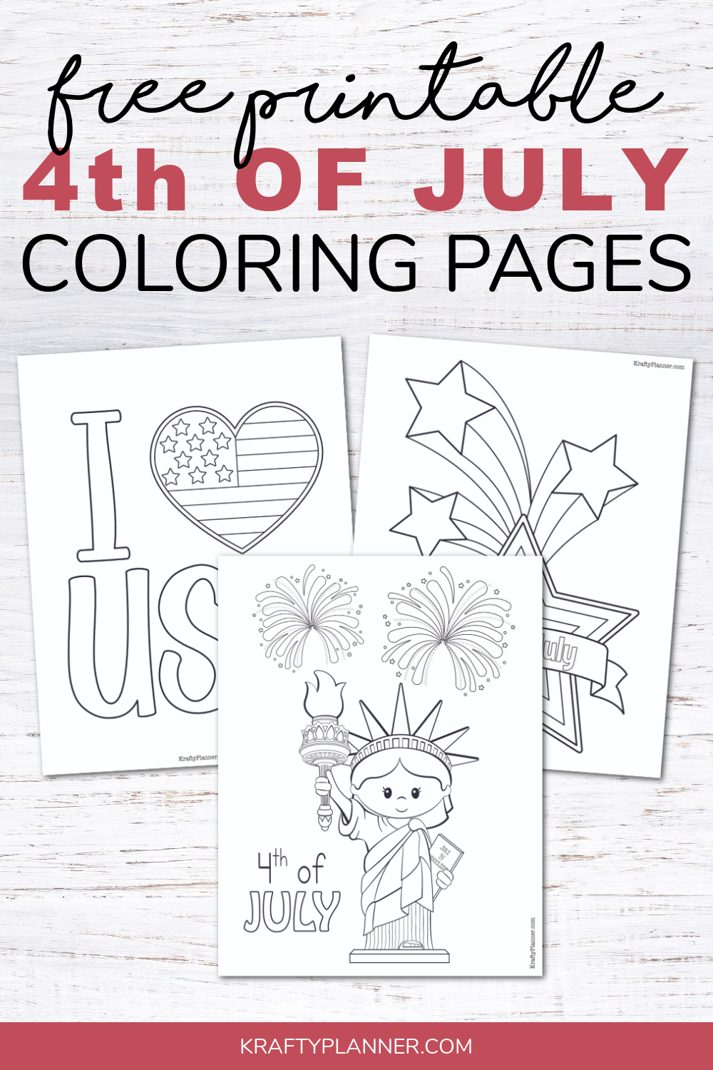 Free Printable 4th of July Coloring Pages — Krafty Planner
