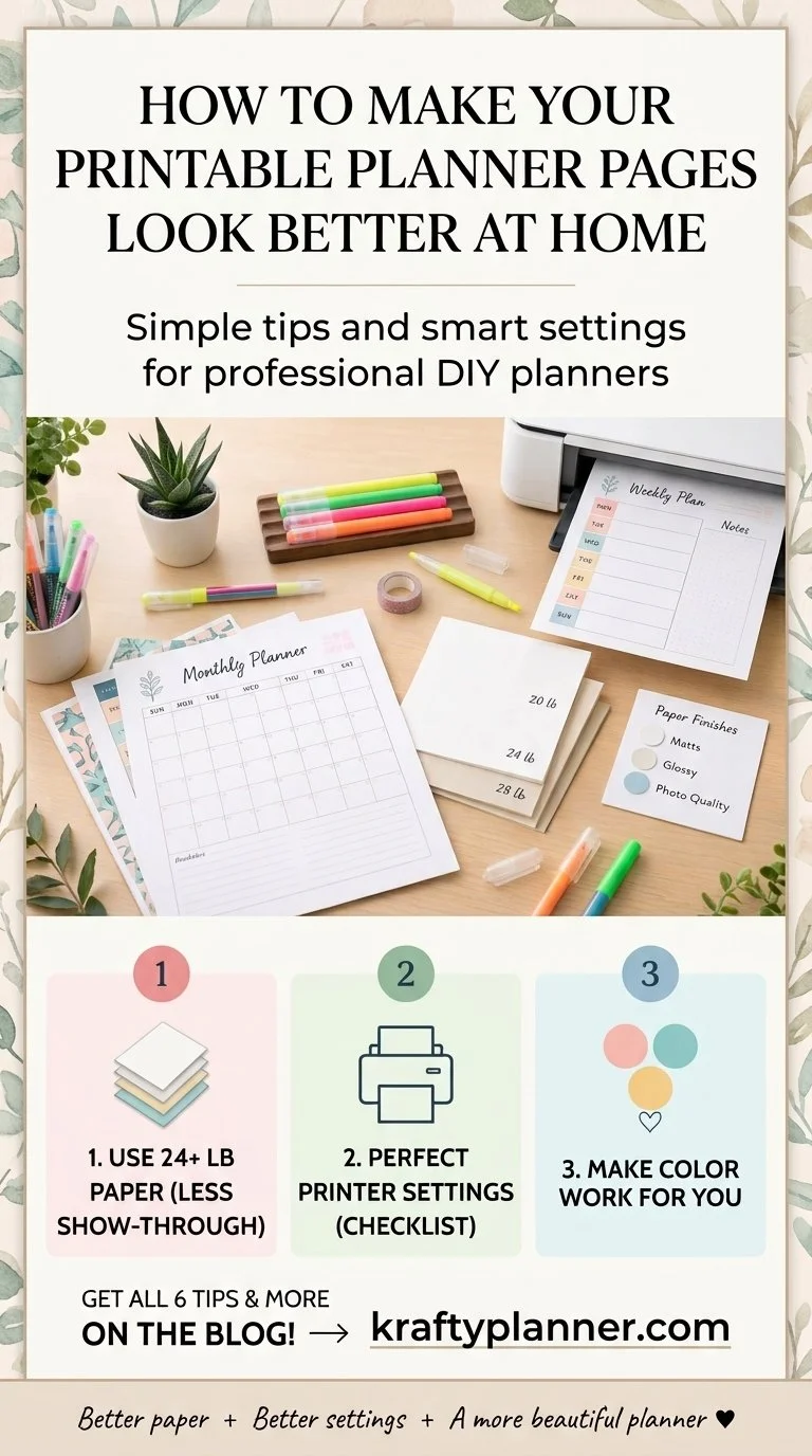 How to Make Your Printable Planner Pages Look Better at Home