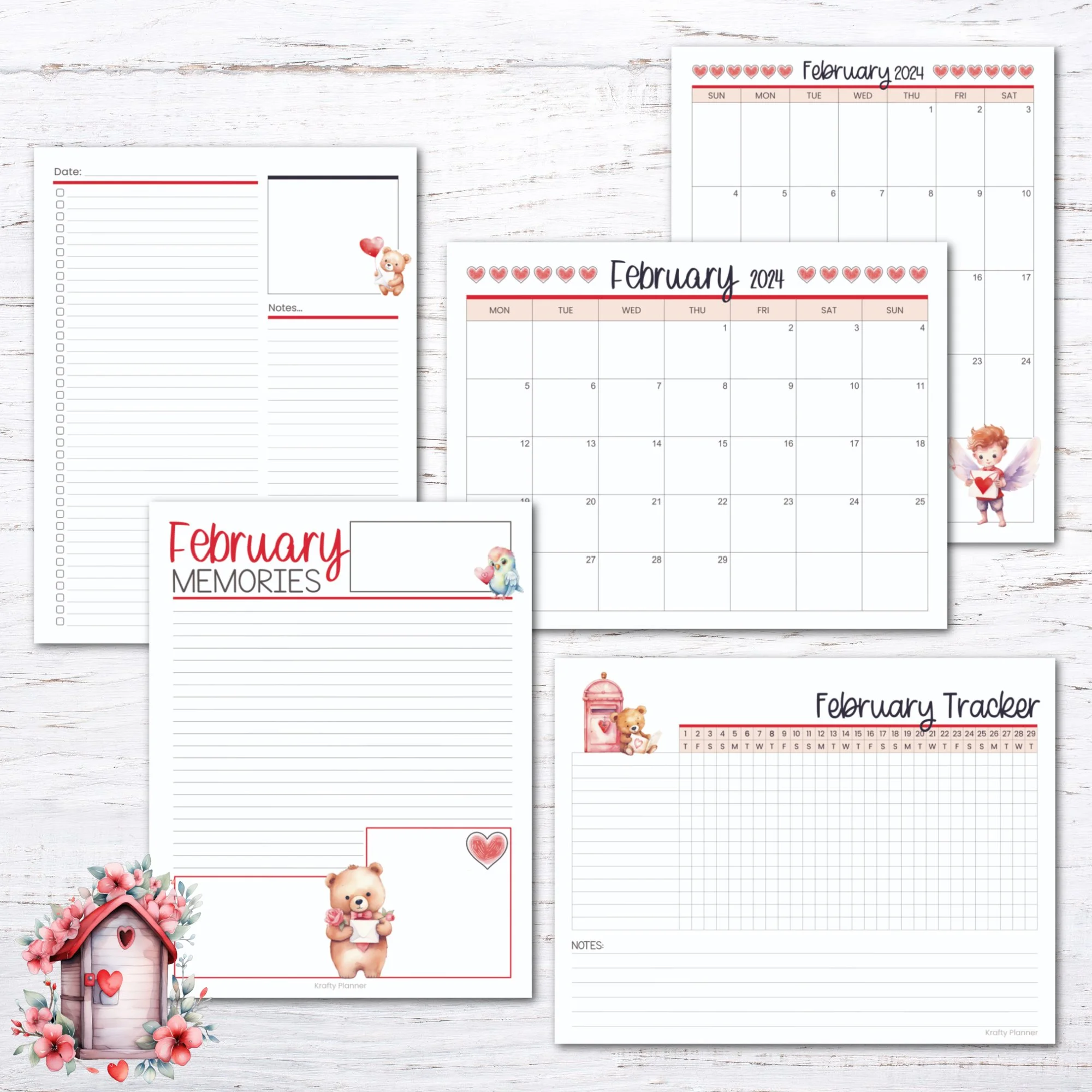 February 2024 Routine Free Printable February 2024 Planning Pages — Krafty Planner