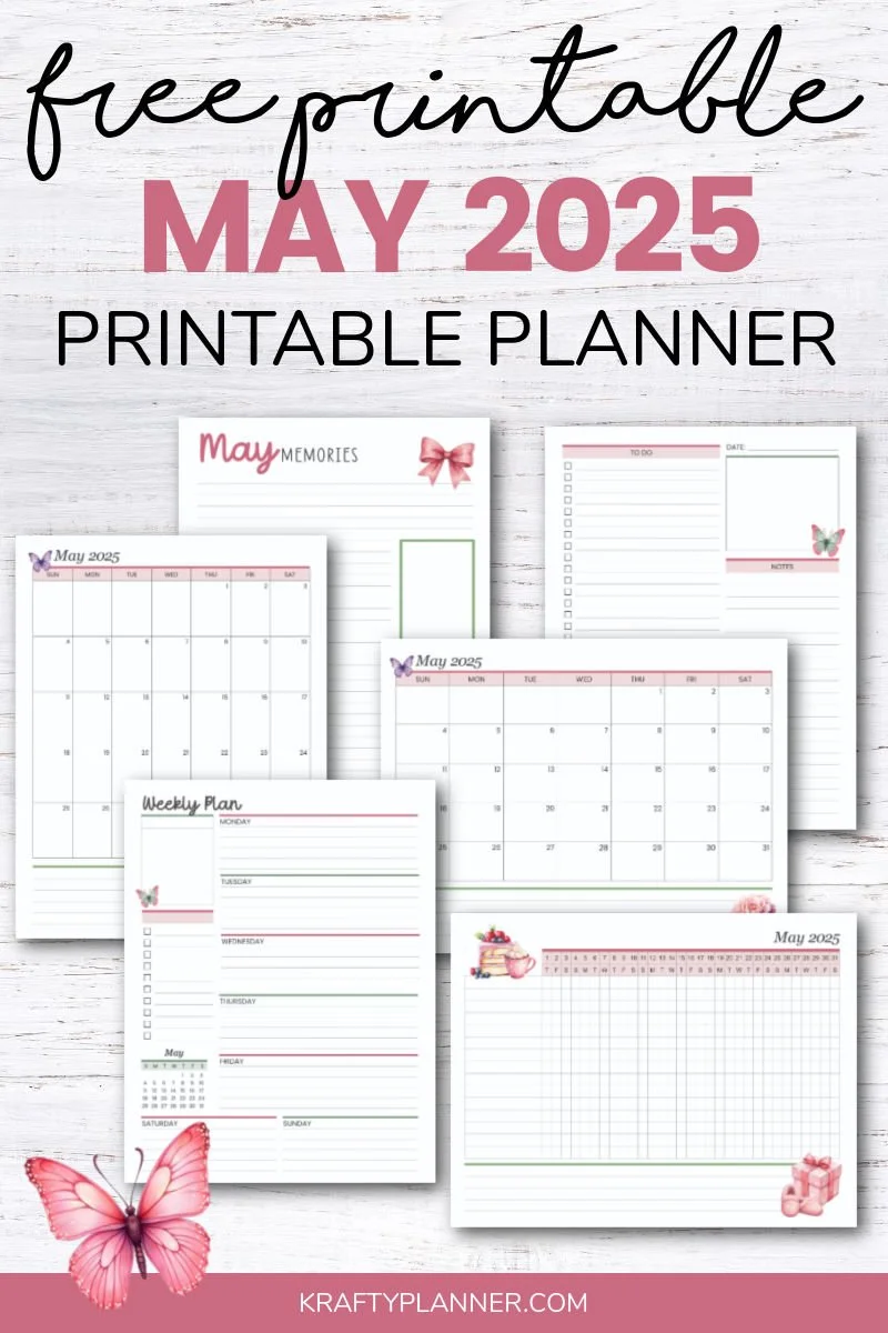Free Printable: May 2025 Planning Pages — Krafty Planner