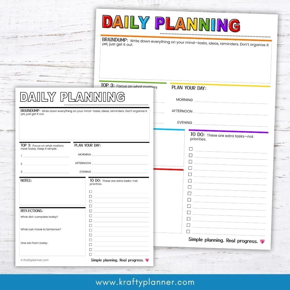 A Simple Daily Planning Routine for Better Productivity {Free Printable}