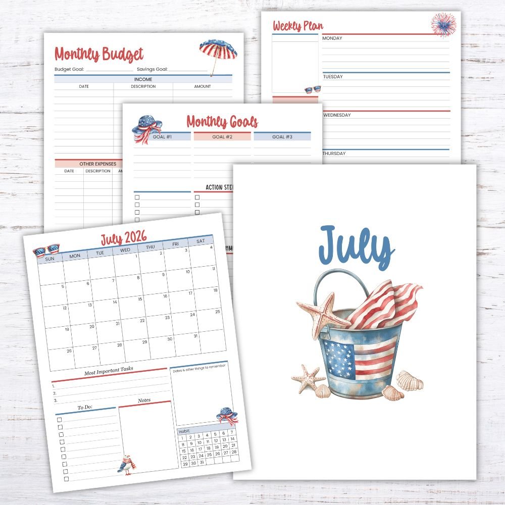 July 2026 Planner Pack