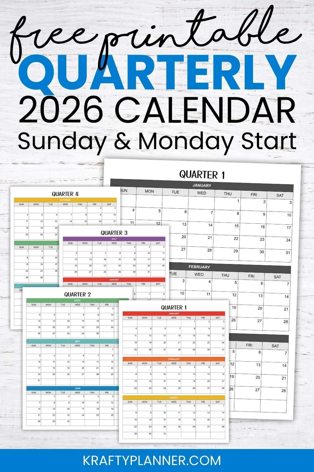 Reader Requested Freebie: 2026 Quarterly Planner