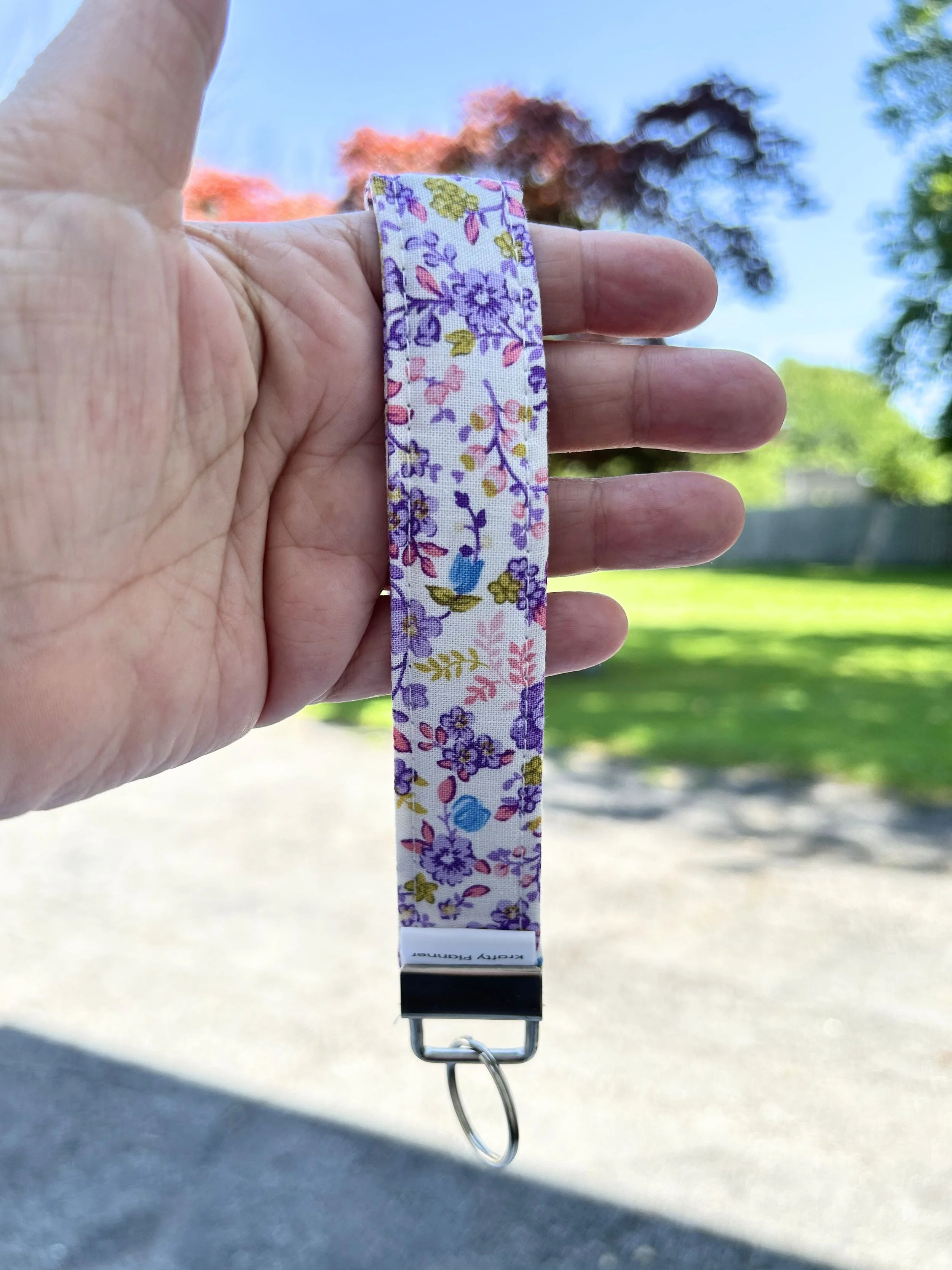 Violet Meadow Wristlet | Handmade Fabric Strap