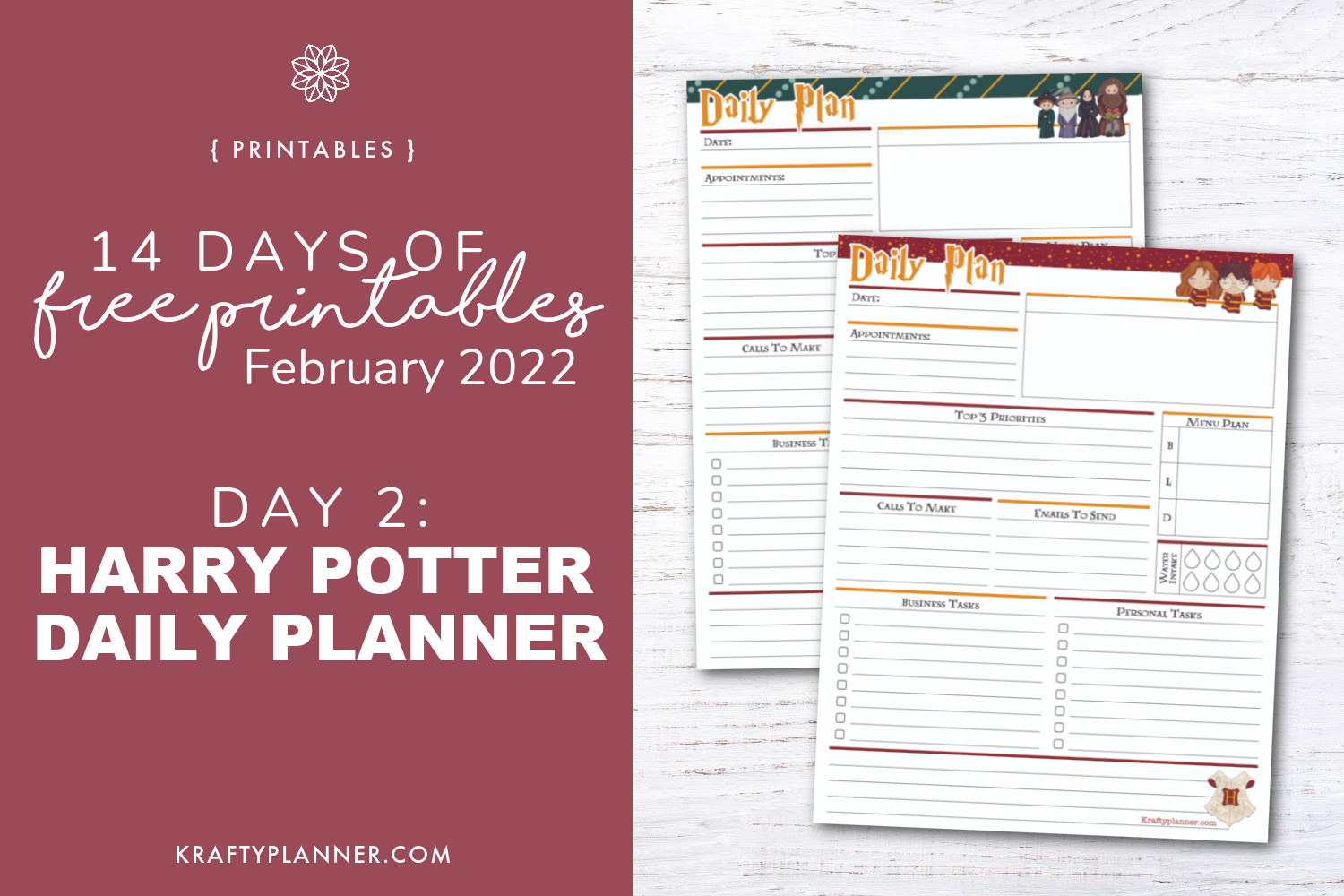 Free Printable Harry Potter Birthday Banner — Krafty Planner