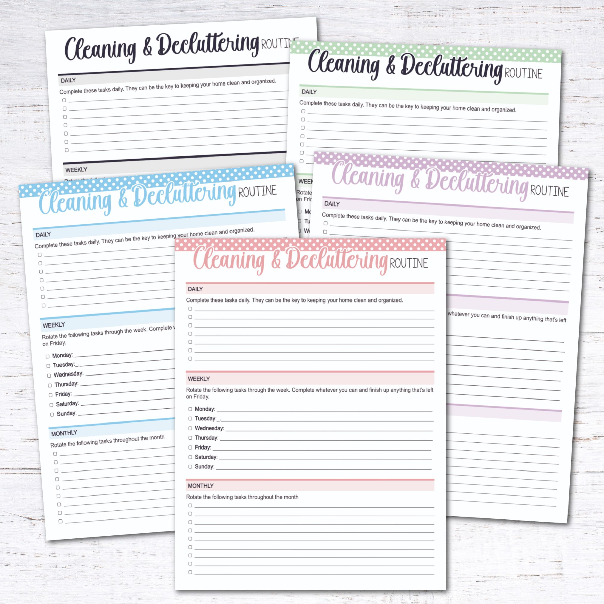 Cleaning and Decluttering Routine Worksheet  Free Printable (Day 2) .jpg