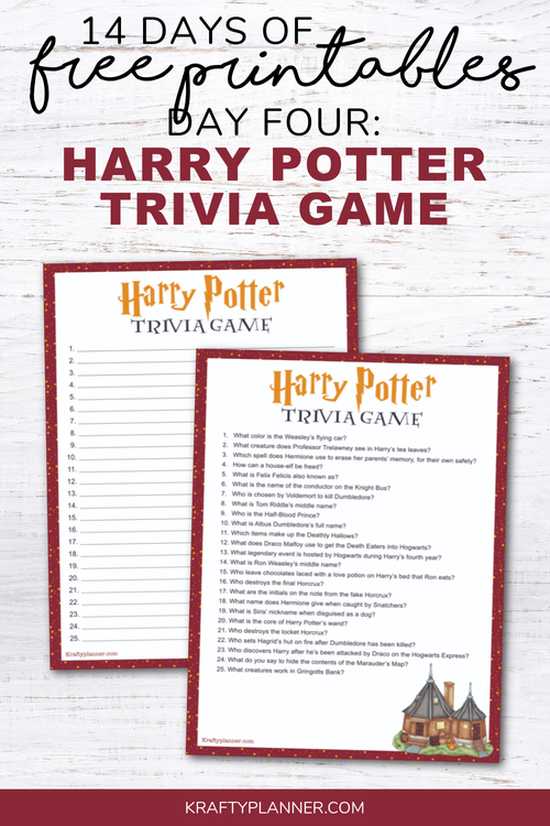 51 Harry Potter Trivia Questions (Free Printable Quiz) - Play Party Plan