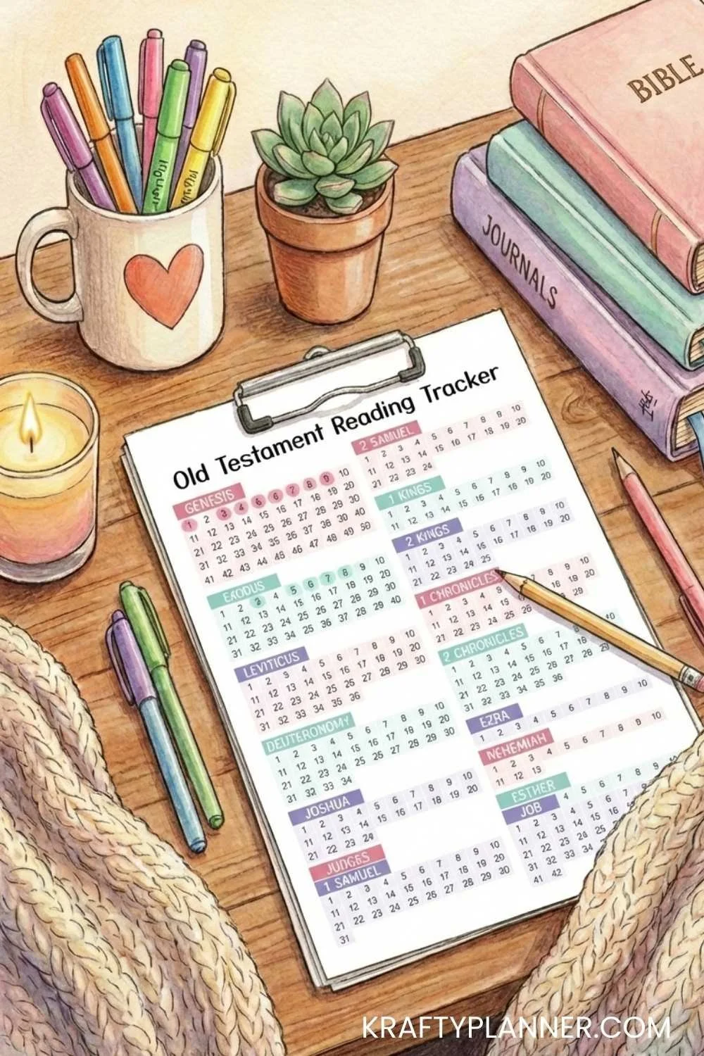 Printable Bible Chapter Checklist – Old & New Testament — Krafty Planner