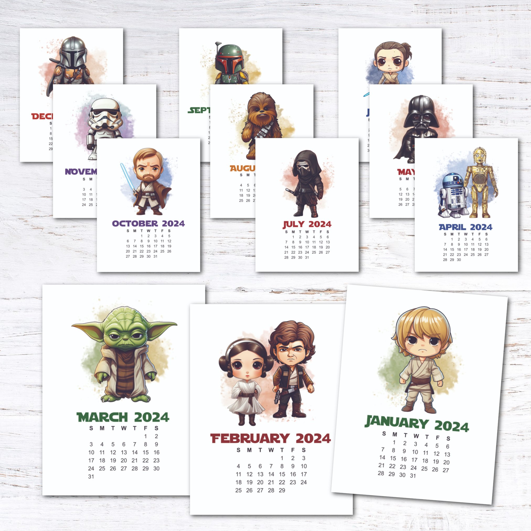 Free Printable 2024 Star Wars Calendar