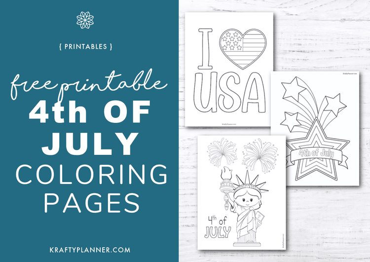 Free Printable 4th of July Coloring Pages — Krafty Planner