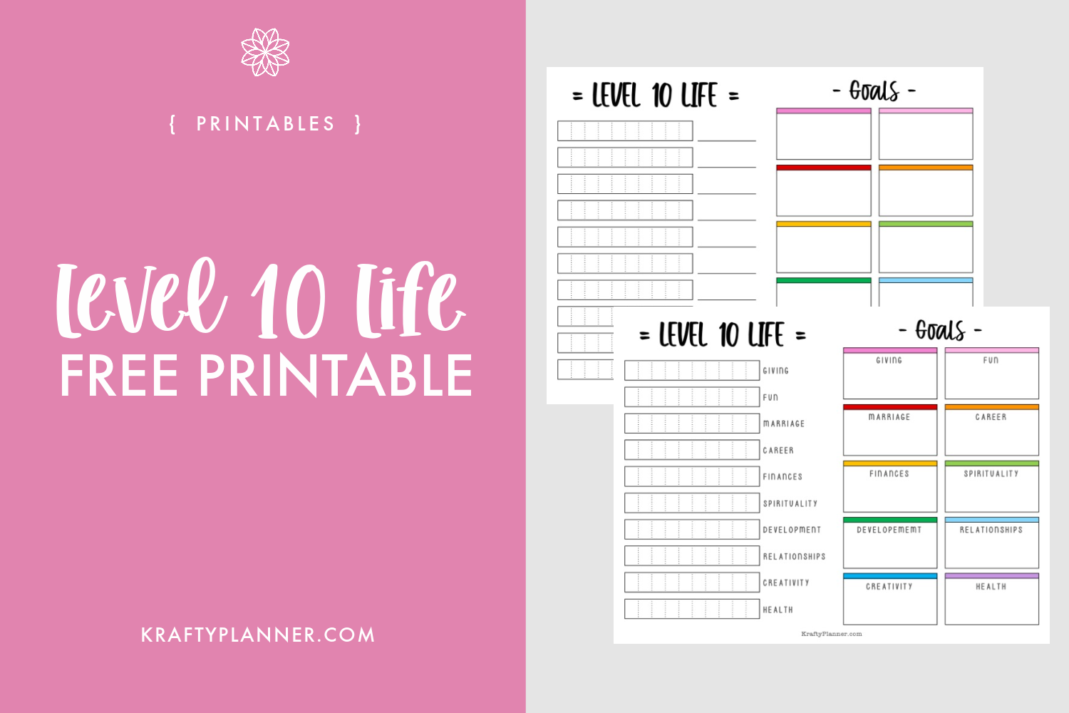 Level 10 Life Free Printable Worksheet