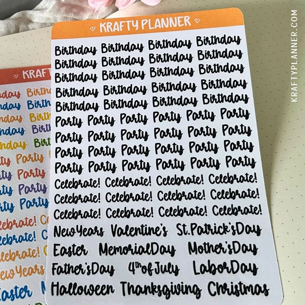 Holiday Planner Stickers | Celebrations & Special Events