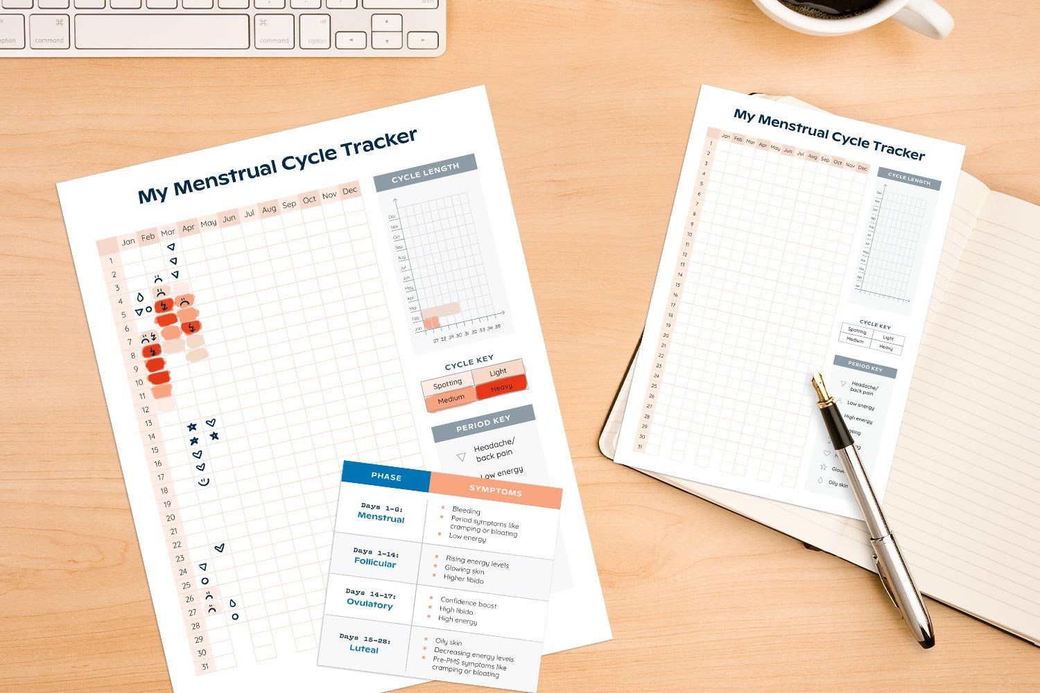 Cycle Syncing: Period Help And More. Menstrual Cycle Tracker Printable