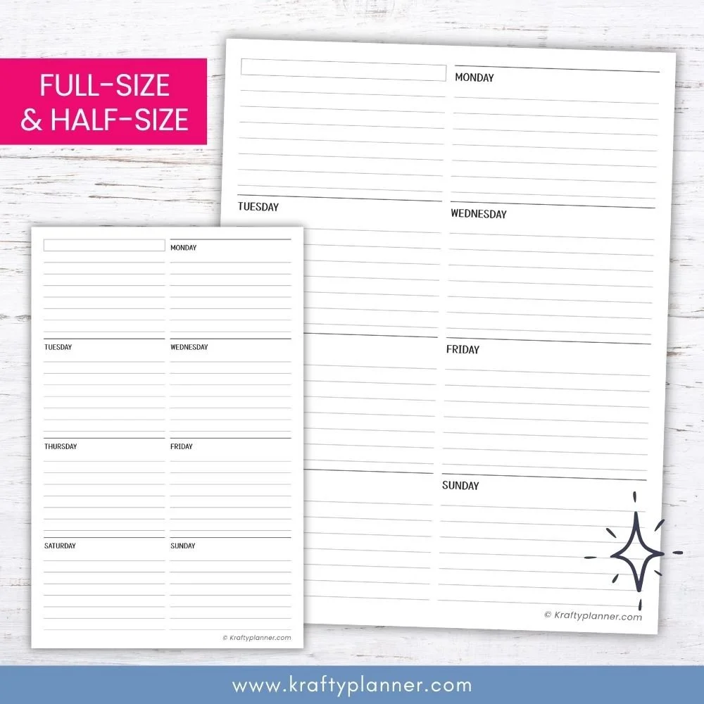 Reader Requested Week: Free Printable Weekly Planner